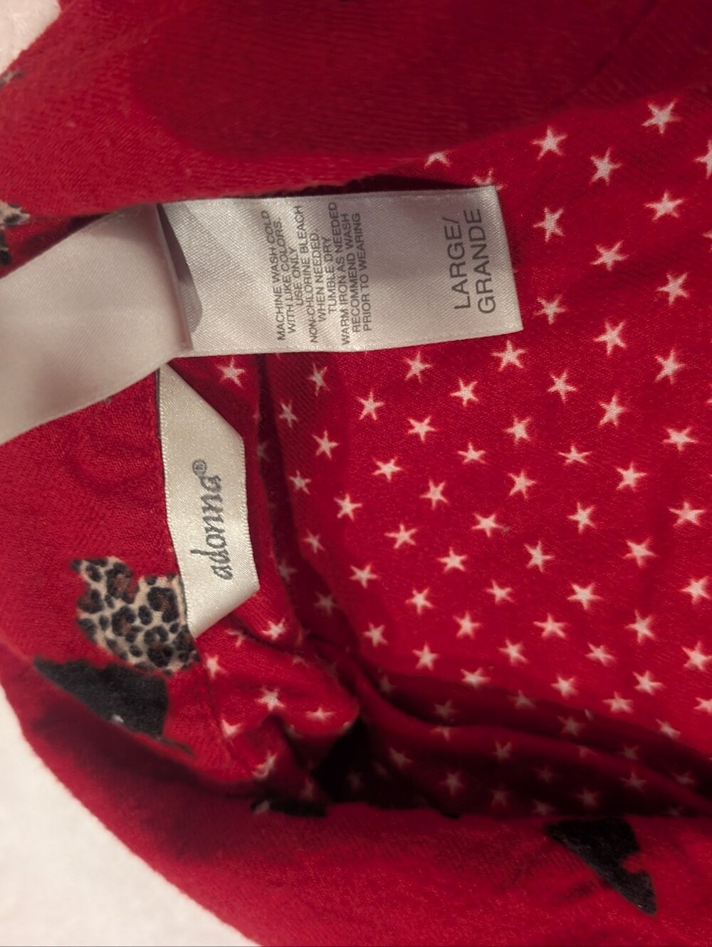 Vintage Adonna Red Scottie Dog 100% Cotton 2-Piece Pajama Set Large - Picture 9 of 12